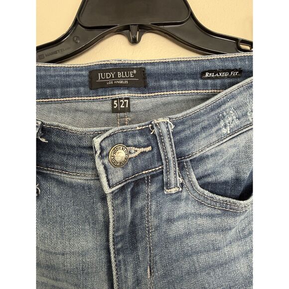 Judy Blue Relaxed Fit Distressed Mid-Rise Jeans - Size 5/27 - Picture 3 of 7